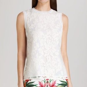 Ted Baker Esti Sheer Overlay Floral Blouse size 1 US size 0-2